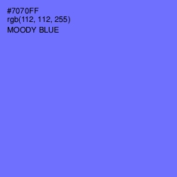 #7070FF - Moody Blue Color Image